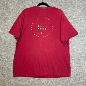 Billabong Shirt Mens‎ XL Burgundy Tshirt Surf Skater Short Sleeve Graphic Tee